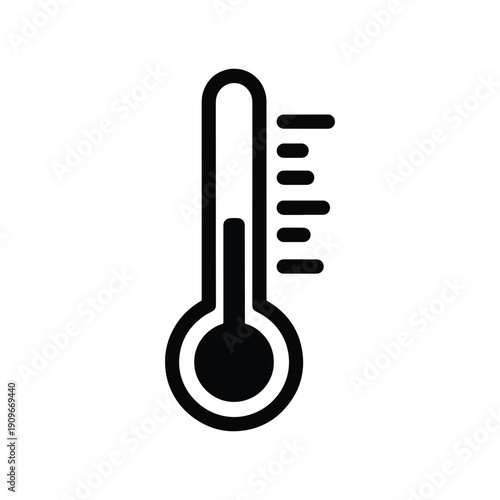 Thermometer Icon, Temperature Measurement Weather Vector
