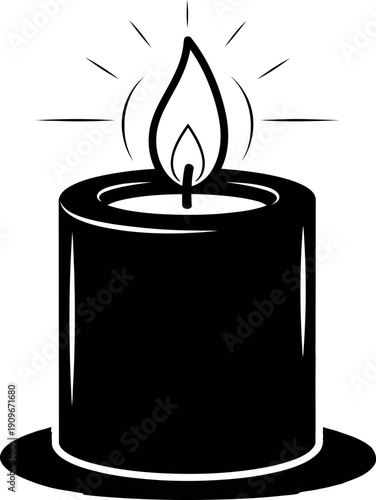 Simple Black Heart Shape Icon