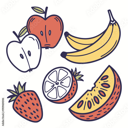 A delightful assortment of colorful fruits including apples, bananas, strawberries, and oranges