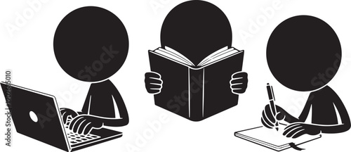 Focus Concentration Human Silhouette Vector – Productivity and Deep Work Concept EPS