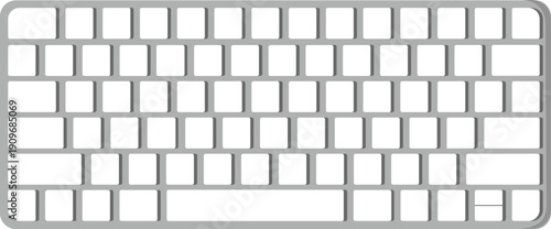 Keyboard Vector in Neutral Grey Design