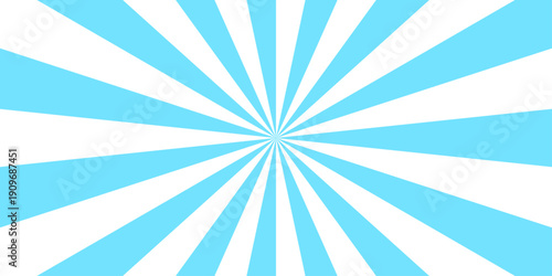 Suitable for graphic design materials. blue gradient sunburst background vector, sunburst vector. Sunrise sunbeam element spiral striped illustration sunray template. 