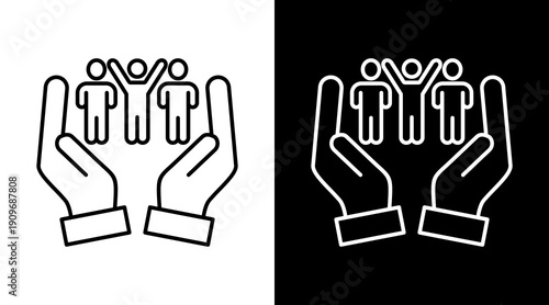 Supportive   White Icon Set Design