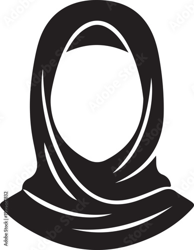 Muslim woman hijab icon vector illustration