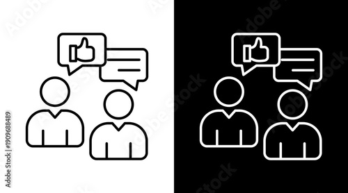 Feedback White Icon Set Design
