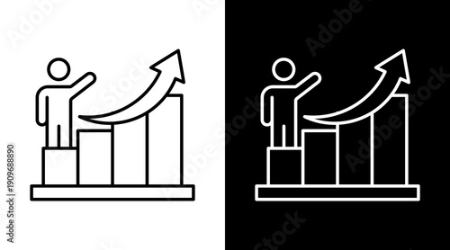 ADVANCEMENT  White Icon Set Design