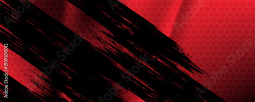 Background, contrast red and black color abstract template for business design. Technology style. You can use it for advertising, sports posters, templates, business presentations. Vector illustration