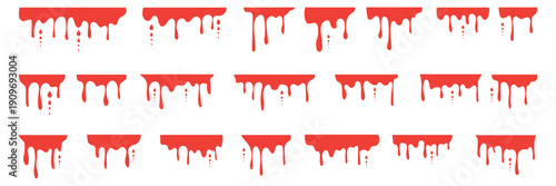Black dripping oil stain, melt drips , liquid, ink silhouettes isolated vector illustration.