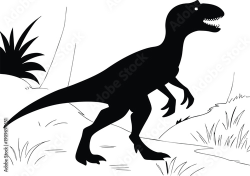 dainocor silhouette vector