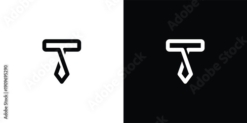 Letter T Tie Logo Design for Corporate Fashion and Formal Wear Branding