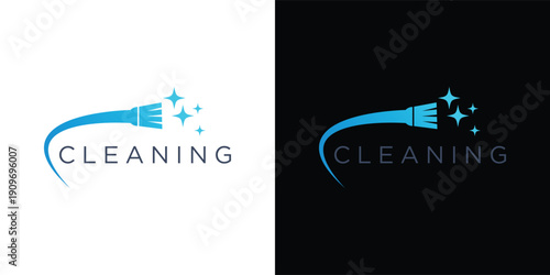 Modern Cleaning Logo Design for Housekeeping and Janitorial Branding