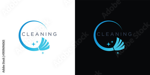 Modern Cleaning Logo Design for Housekeeping and Janitorial Branding