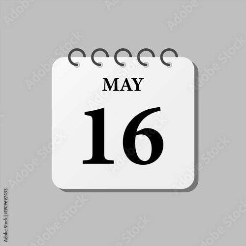 Icon page calendar day - 16 May