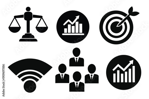  Business Ethics solid icon set
