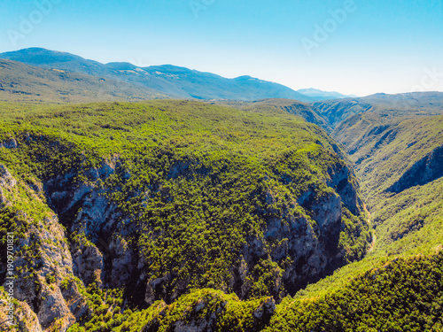 Vászonkép Canyon near Great Una Waterfalls in Bosnia and Herzegovina near Martin Brod