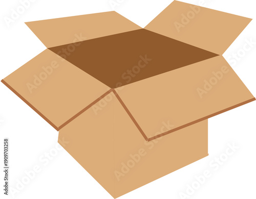 opened cardboard box