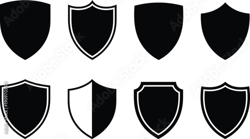 A collection of various shield designs and patterns for creative inspiration