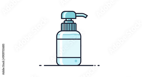 A bottle of hand sanitizer.