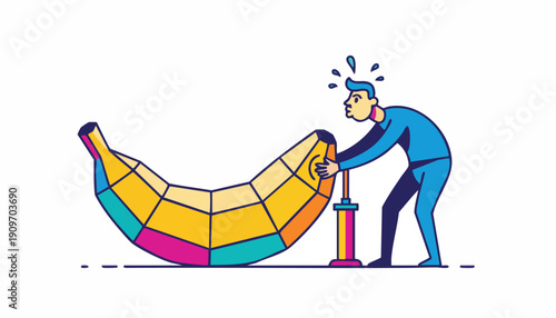 Scaling a Complex, Oversized Project: A visual metaphor for ambitious growth and dedicated transformation effort