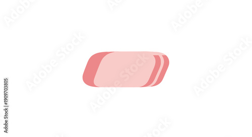 A pink capsule on a white background.