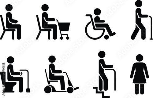 Diverse representations of people with various disabilities and mobility aids