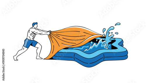 Dynamic launch concept illustrating the powerful market breakthrough and dedicated execution of a new corporate strategy.