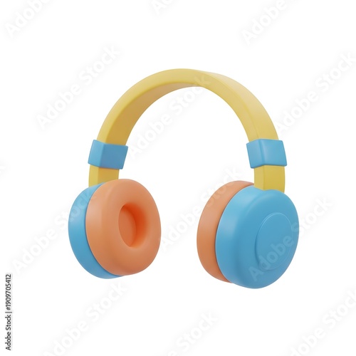 headphones on white background