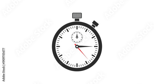 Stopwatch timer with red second hand.