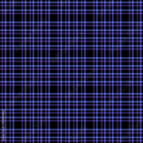 Seamless purple, black color check pattern. Repeating patern plaid.Checkered design for prints.Repeated tartan fabric. Vector scottish fabriс.Ekose texture.Madras flannel.Checker line.Stripe gingham.
