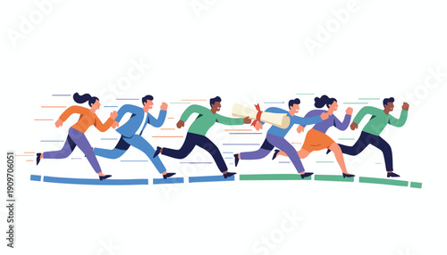 Agile corporate team accelerating professional development and securing essential credentials on the fast track.