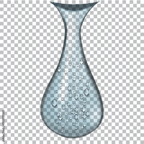 . Realistic 3d vector dark background with transparent rain droplets. Wet window with dew bubbles. Fresh moisture bg with spray condensation waterdrop pattern