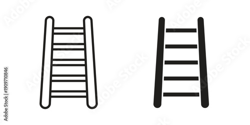 Ladder icon concept template. linear or solid icon collection