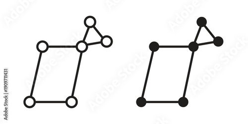 Lyra Constellation icon concept template. linear or solid icon collection