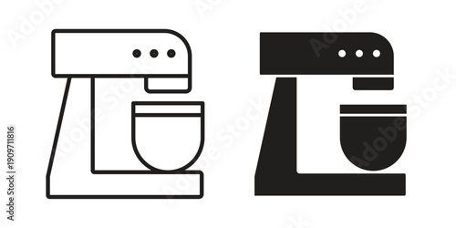 Mixer icon concept template. linear or solid icon collection