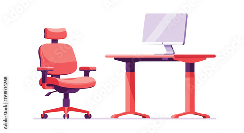Professional Ergonomic Workspace Setup Ready for Remote Productivity and Peak Performance
