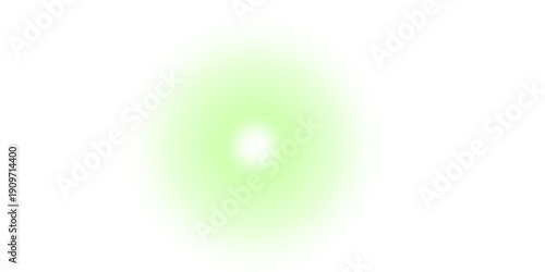 Bright light source with a soft green aura, symbolizing hope, healing, or a fresh start in design projects.