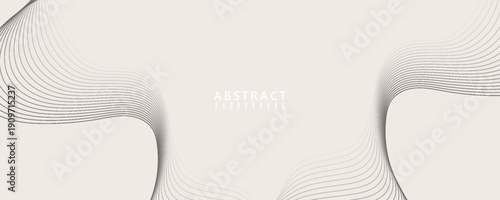 Abstract vector background with black wavy lines. modern, vector