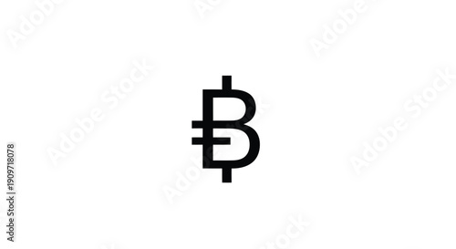 Free Download Minimalist Bitcoin logo symbol icon vector flat design - GFXLoad