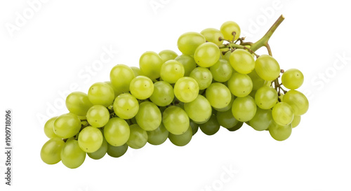 Tableau sur toile Fresh green grapes isolated PNG, juicy fruit with a sweet and tangy flavor for h