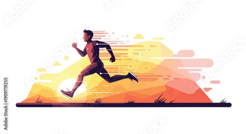 Hyper-Accelerated Progress: Dynamic Illustration Representing Speed, Efficiency, and Competitive Momentum