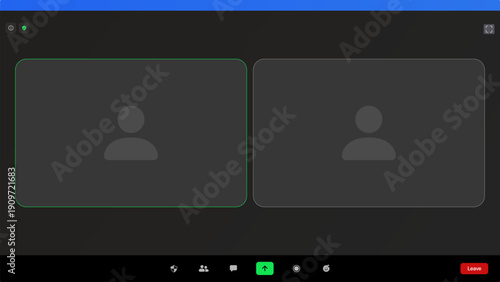 Double Screen Video Call Interface Mockup