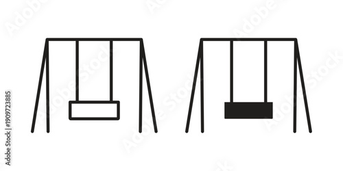Porch swing icon concept template. linear or solid icon collection