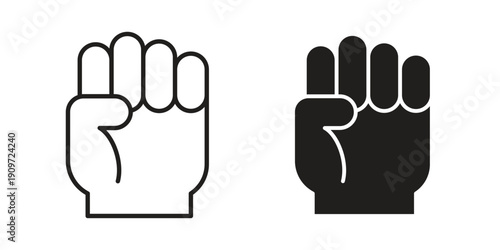 Rebellion icon concept template. linear or solid icon collection