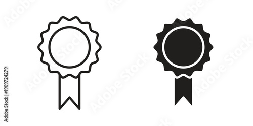 Recognition icon concept template. linear or solid icon collection