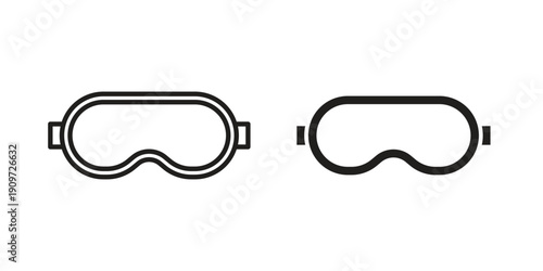 Sleeping mask icon concept template. linear or solid icon collection