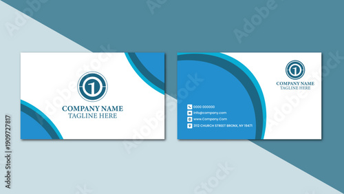 Minimal Corporate Double Sided Business Card Template.