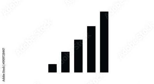 Black silhouette bar chart graph symbol icon