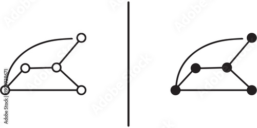 A simple diagram showing two connected geometric shapes side by side