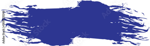 Vibrant blue paint splatter on white background with dynamic texture