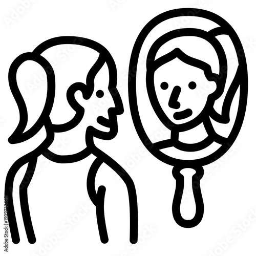 Self Reflection Mirror Icon